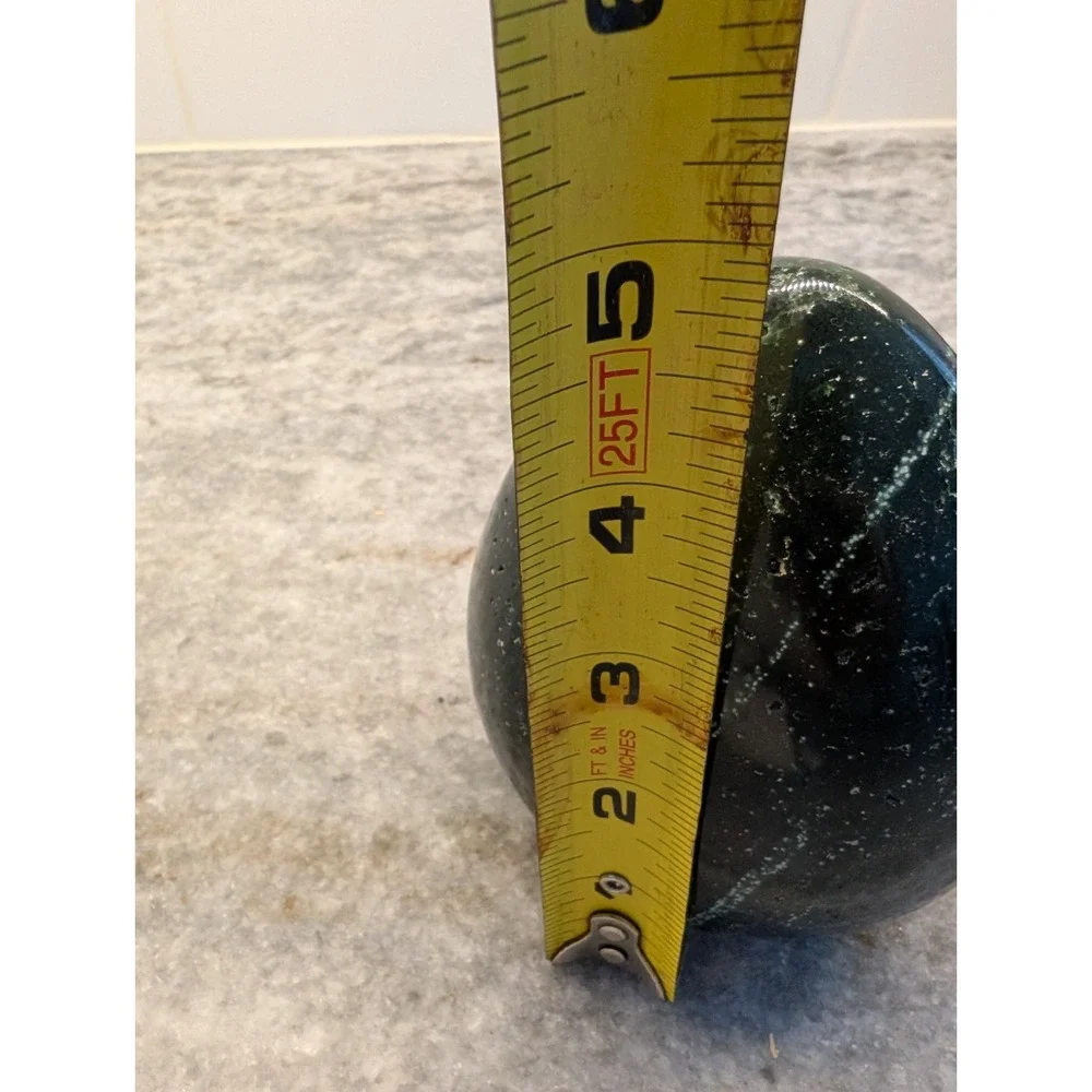 Large Polished Green Serpentine Stone Egg Sculpture Natural Stone Paperweight 4